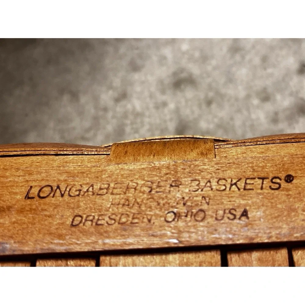 Longaberger Maple Handwoven 1990 Cracker Bread Fruit Basket Signed 11.5